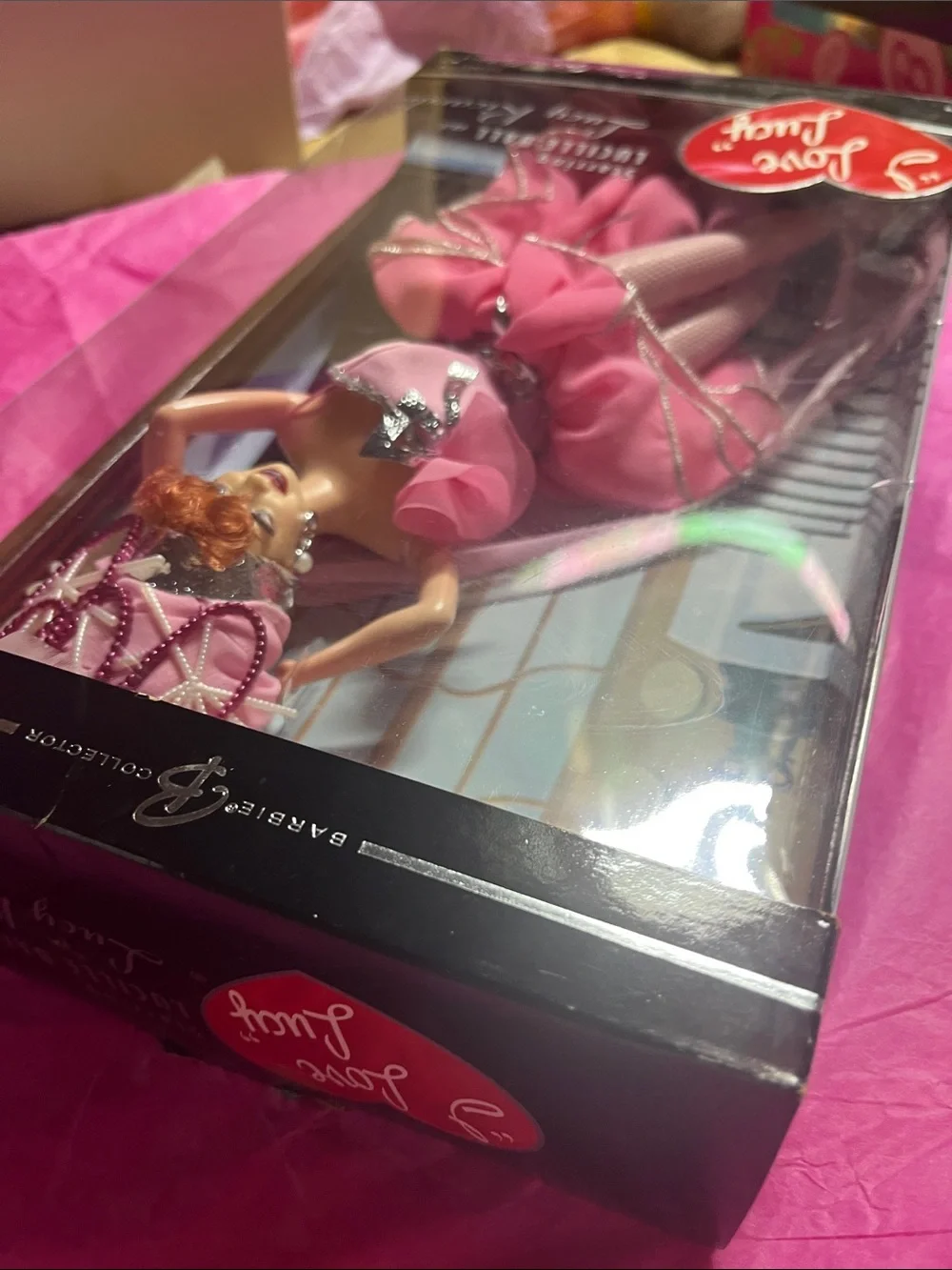 Mattel I Love Lucy Lucille Ball Pink Showgirl Doll